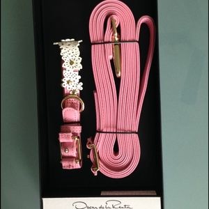 Oscar de la Renta Dog Collar & Leash set NIB!